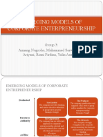 Emerging Models of Corporate Enterpreneurship