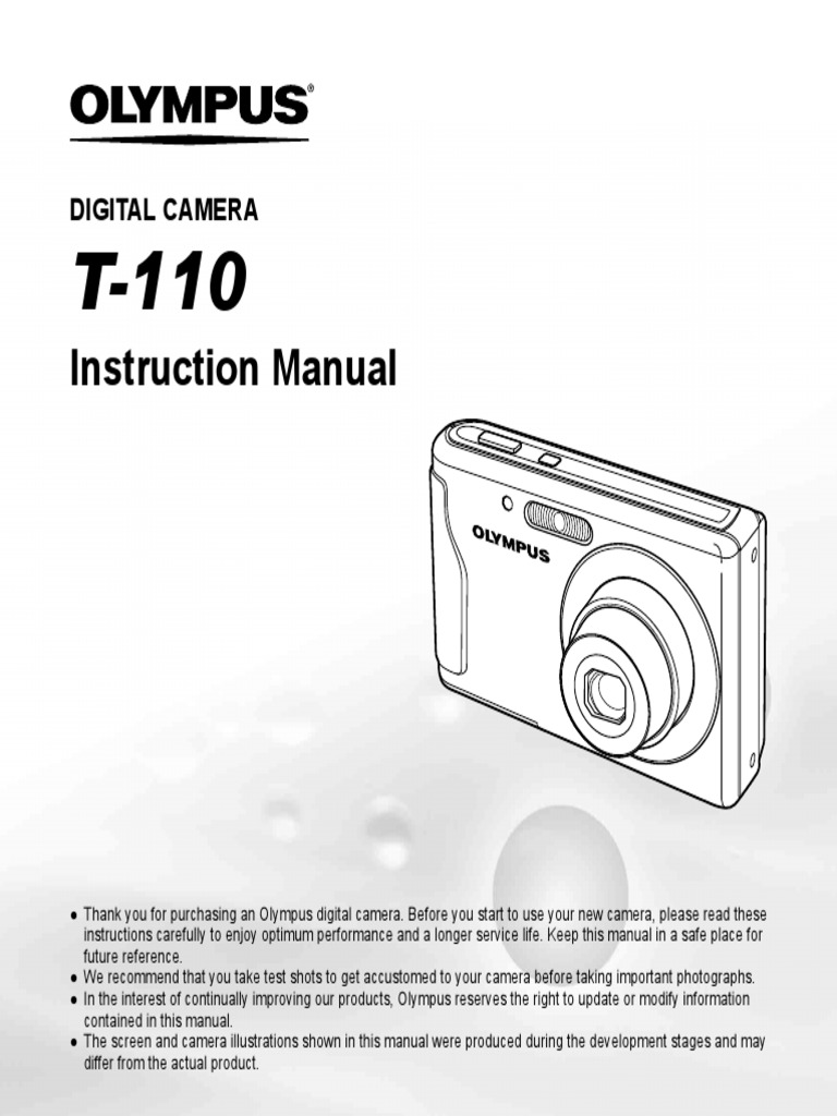Olympus T110 Instruction Manual en PDF Shutter Speed Windows 7