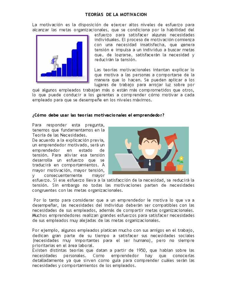 Teorías de La Motivacion PDF | PDF | Motivación | Motivacional