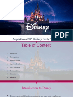Acquisition of 21 Century Fox by Walt Disney