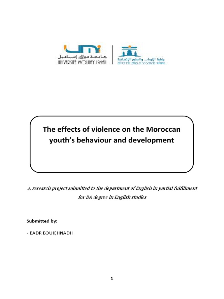Effects of Violence on Moroccan Youth | PDF | Aggression | Violence