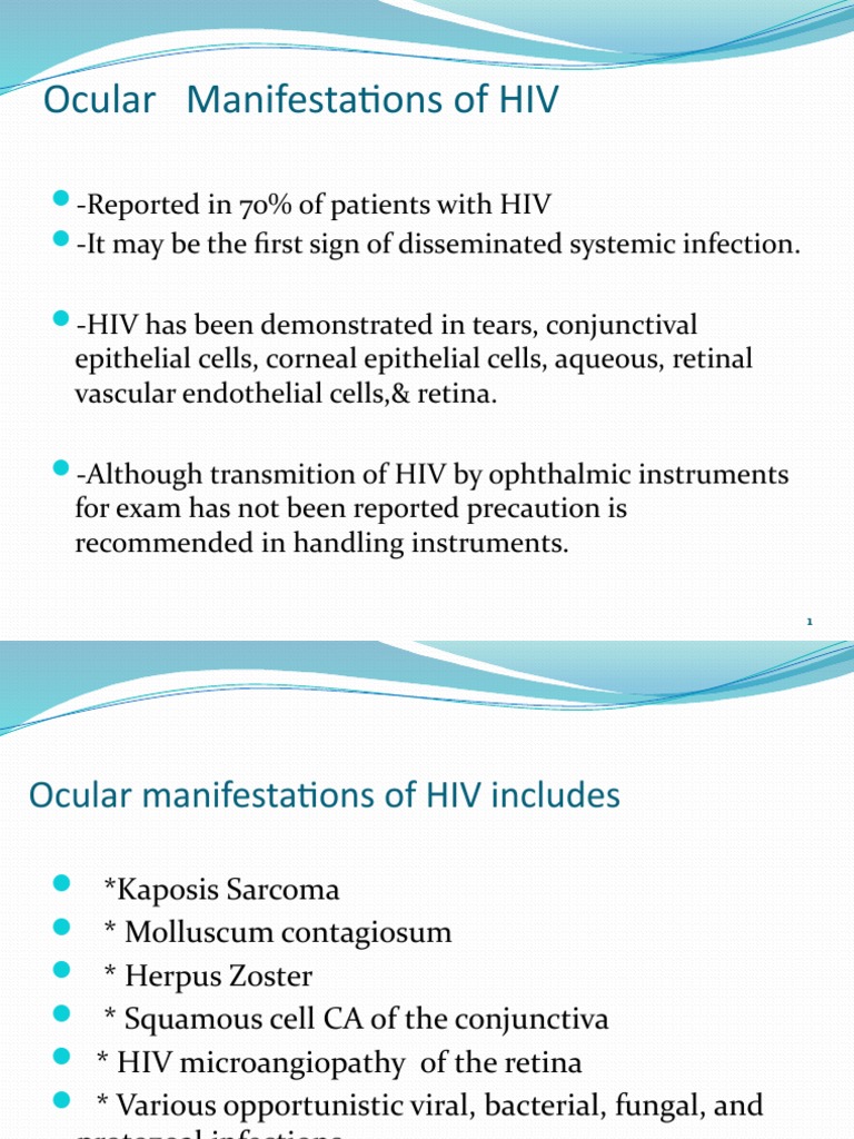 Ocular Manifestations of HIV Power Point | PDF | Clinical Medicine ...