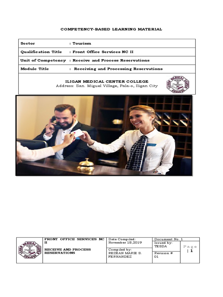 Front Office PDF Hotel And Business