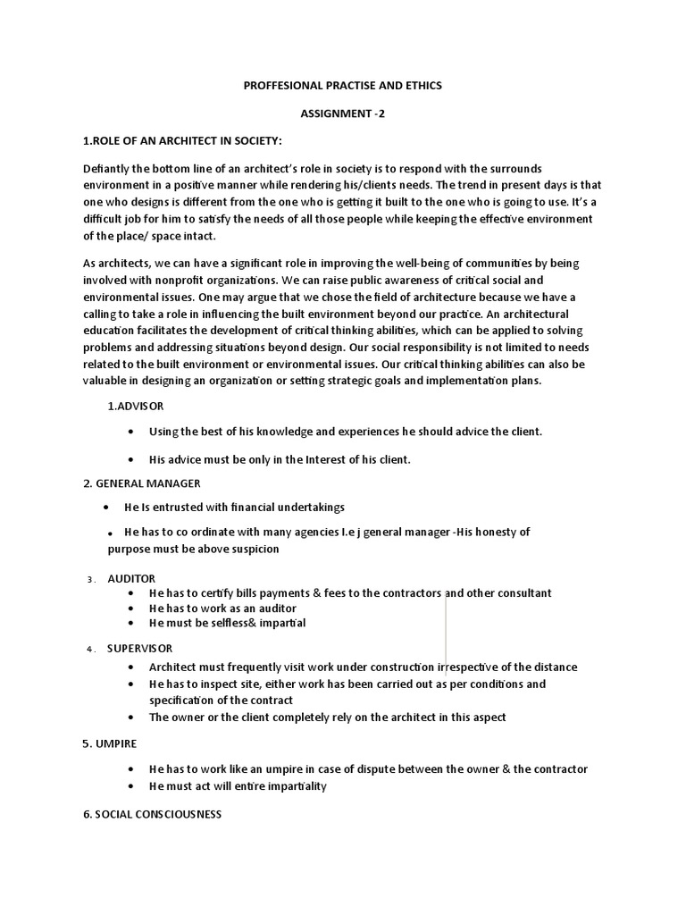 Architect's Role and Ethics in Society | PDF | Architect | Justice