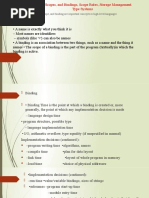 Naming, Scope, and Binding Are Important Concepts in High-Level Languages