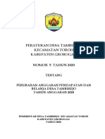 Perdes Tambirejo 2020 - 05 TTG Perubahan APBDes 2020