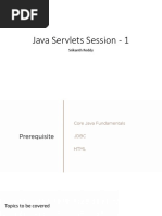 Java Servlets Session - 1: Srikanth Reddy