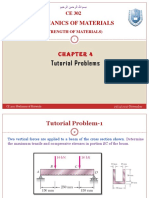 CE302 MECHANICS OF MATERIALS Chapter 4 - Tutorial Problems