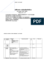 Planificare Calendaristica Upstream Upper Intermediate Cls A X-A