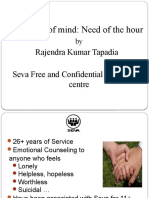 Calmness of Mind: Need of The Hour: Rajendra Kumar Tapadia Seva Free and Confidential Counseling Centre