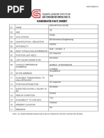 Candidate Fact Sheet