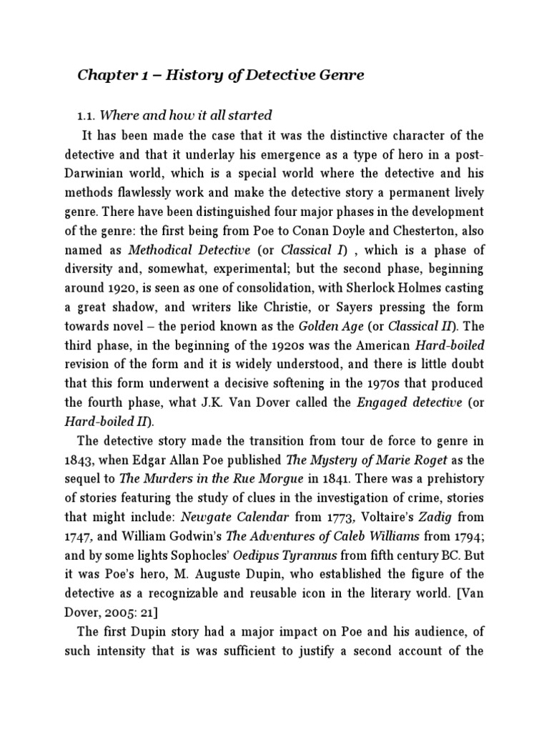 Chapter 1 History of Detective Genre 1.1. Where and How It All