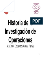 Historia de La Investigación de Operaciones