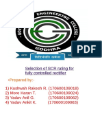 Selection of SCR Rating For Fully Controlled Rectifier: - Prepared By