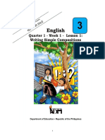 English3 q1 Week1 Lesson1 Writingsimplecompositions v3