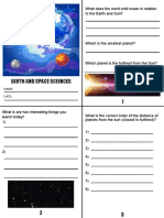 Earth and Space Sciences: Name: Date