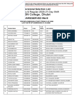 BN College, Dhubri: B.Sc-Hons & Regular-2020-21-Day Shift