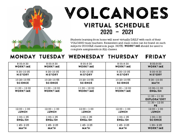 Volcano Virtual Schedule 2021 PDF