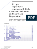 Solid Lipid Nanoparticles: Interaction With Cells, Cytokine Production, and Enzymatic Degradation