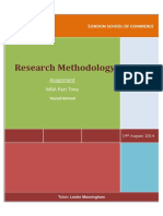 Research Methodology: Assignment MBA Part Time