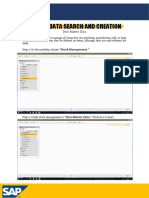 Master Data Search and Creation