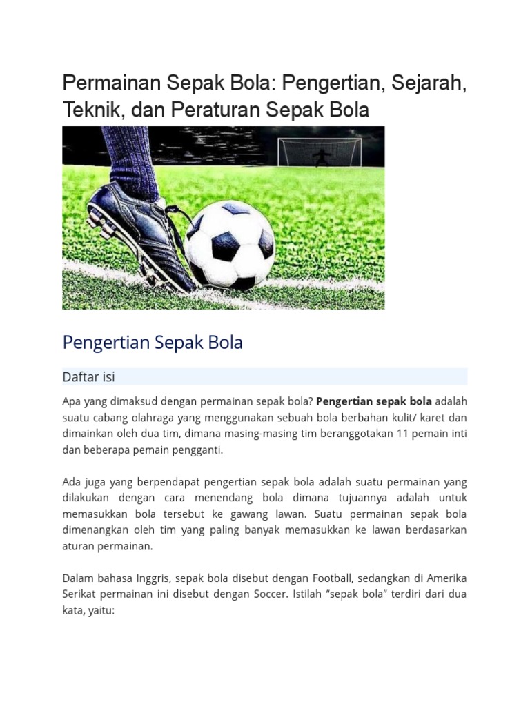 Permainan Sepak Bola