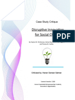 Disruptive Innovation for Social Change Case Study Critique