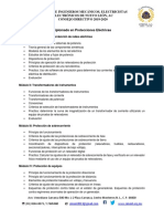 Temario Diplomado Protecciones Eléctricas PDF