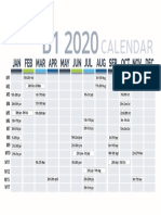 B1 2020 Calendar
