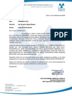 Carta de Presentación - Proanco SRL