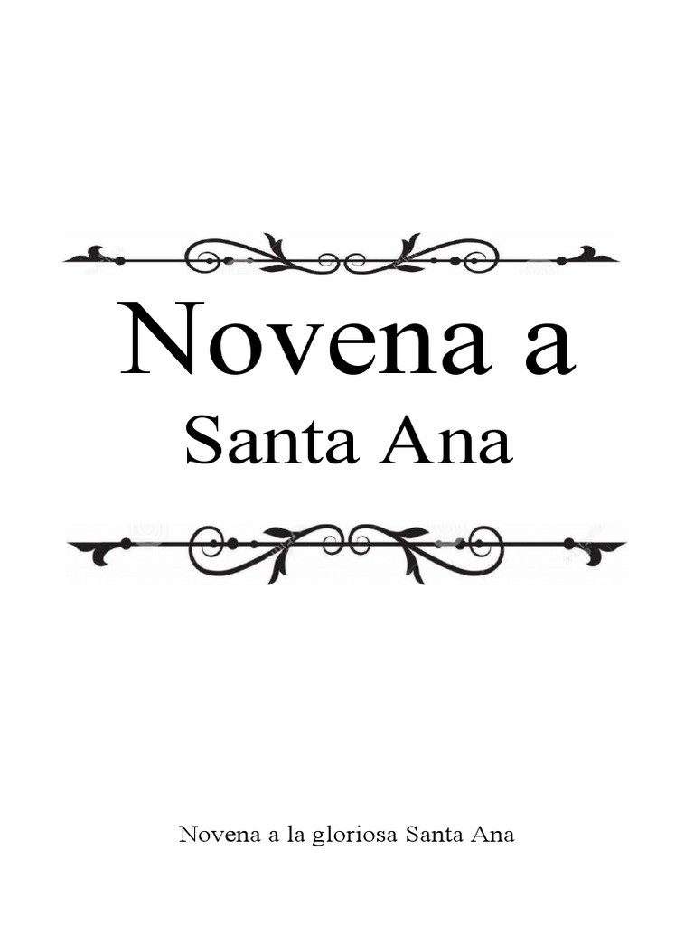 Novena a Santa Ana: Devoción y Oraciones | PDF | María, madre de Jesús ...