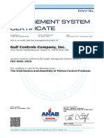 Gulf Controls Company, Inc.: This Is To Certify That The Management System of
