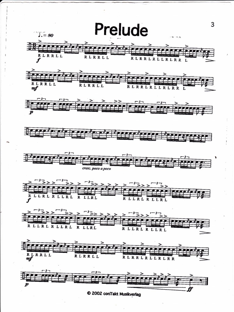 Concert Suite For Snare Drum (Eckhard Kopetzki, Movimientos 1, 3 y 5) PDF