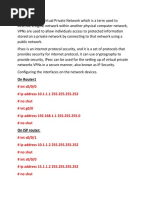 Configuring VPN Site To Site IPsec - PKT