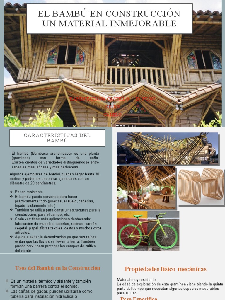 Bambú: Material Sostenible en Construcción | PDF | Aislamiento térmico ...