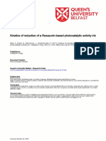 Kinetics of Reduction of A Resazurin-Based Photocatalytic Activity Ink