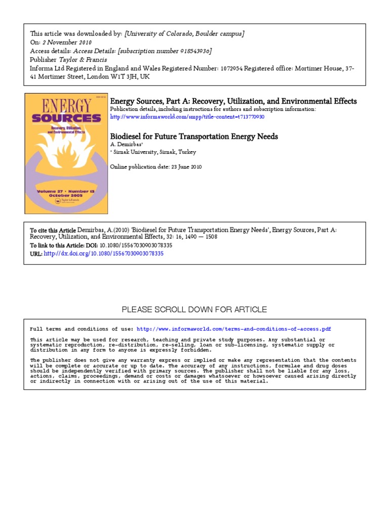 Biodiesel Pdf Biodiesel Diesel Fuel