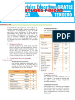 Clasificación de Las Magnitudes Físicas para Tercer Grado de Secundaria