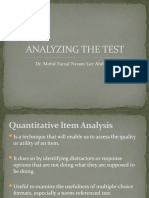 Analyzing Test Item Quality and Performance