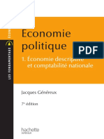 Économie Politique Tome 1 Économie Descriptive Et Comptabilité Nationale by Jacques Généreux