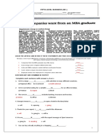 I. Reading (10 Marks) : Fifth Level Business (30%)