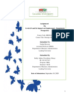 COVID-19 IMPACT ON EMPLOYMENT IN BANGLADESH