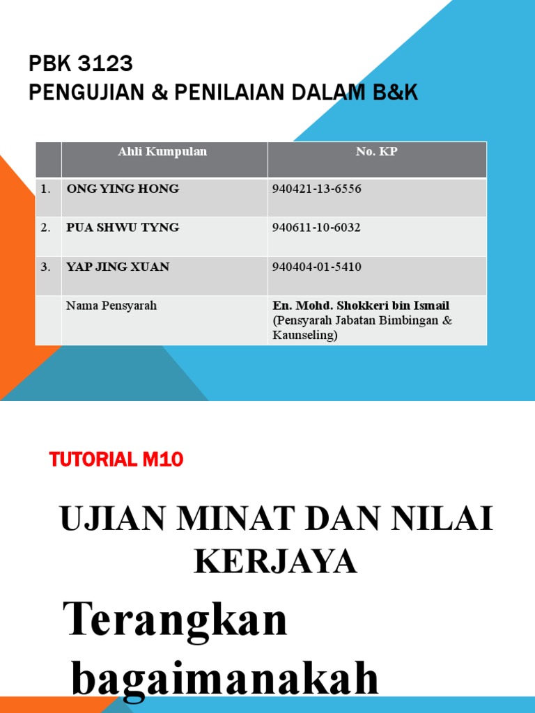 Tutorial 10 | PDF