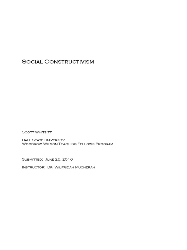 Vygotsky's Social Constructivism Explained | PDF | Constructivism ...