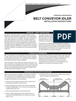 Belt Conveyor Idler: Installation Instructions