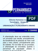 Urbanização e Planejamento Urbano