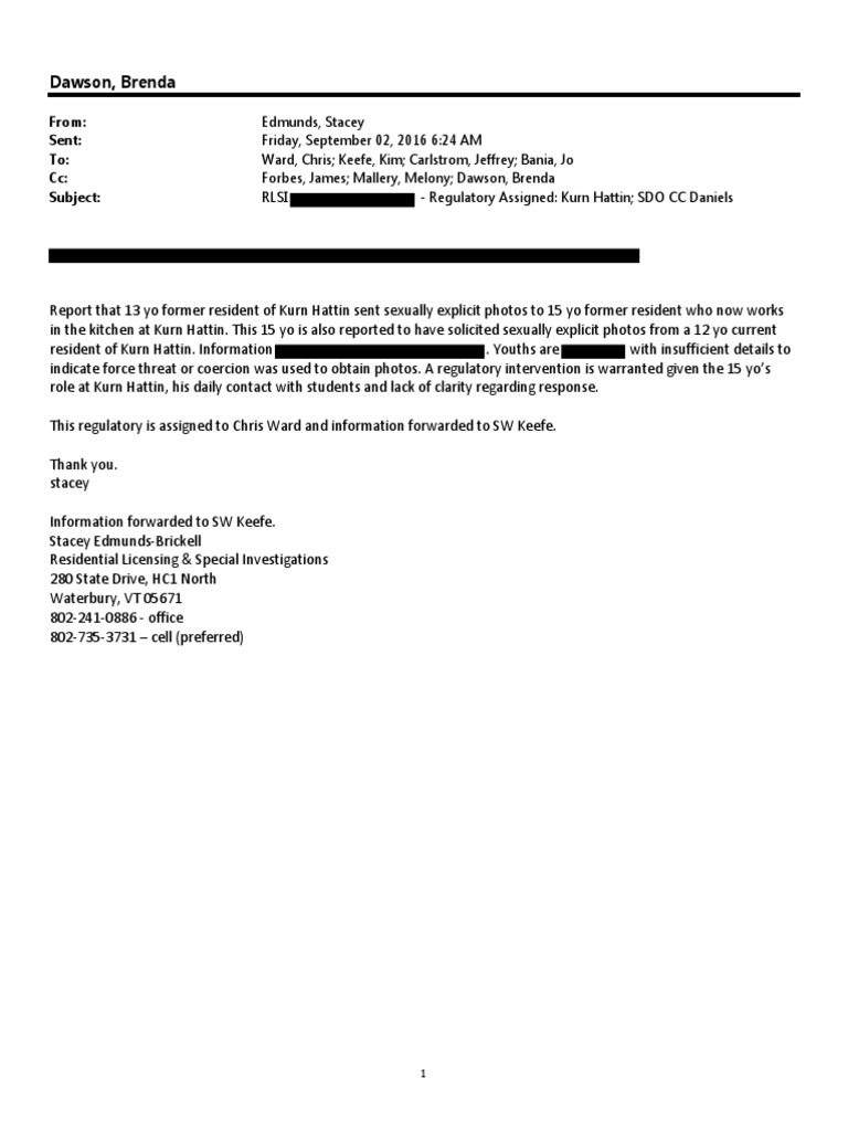 Kurn Hattin Regulatory Incident Report | PDF