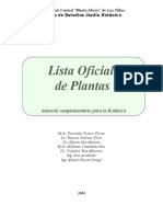 Lista de Plantas de Interés para El Ingeniero Agrónomo