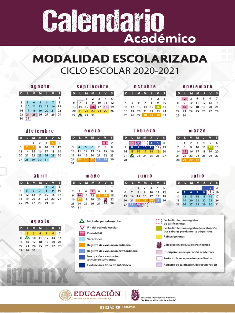 Calendario Oficial Ipn 2021 2022 Puentes Vacaciones E Inicio De Clases