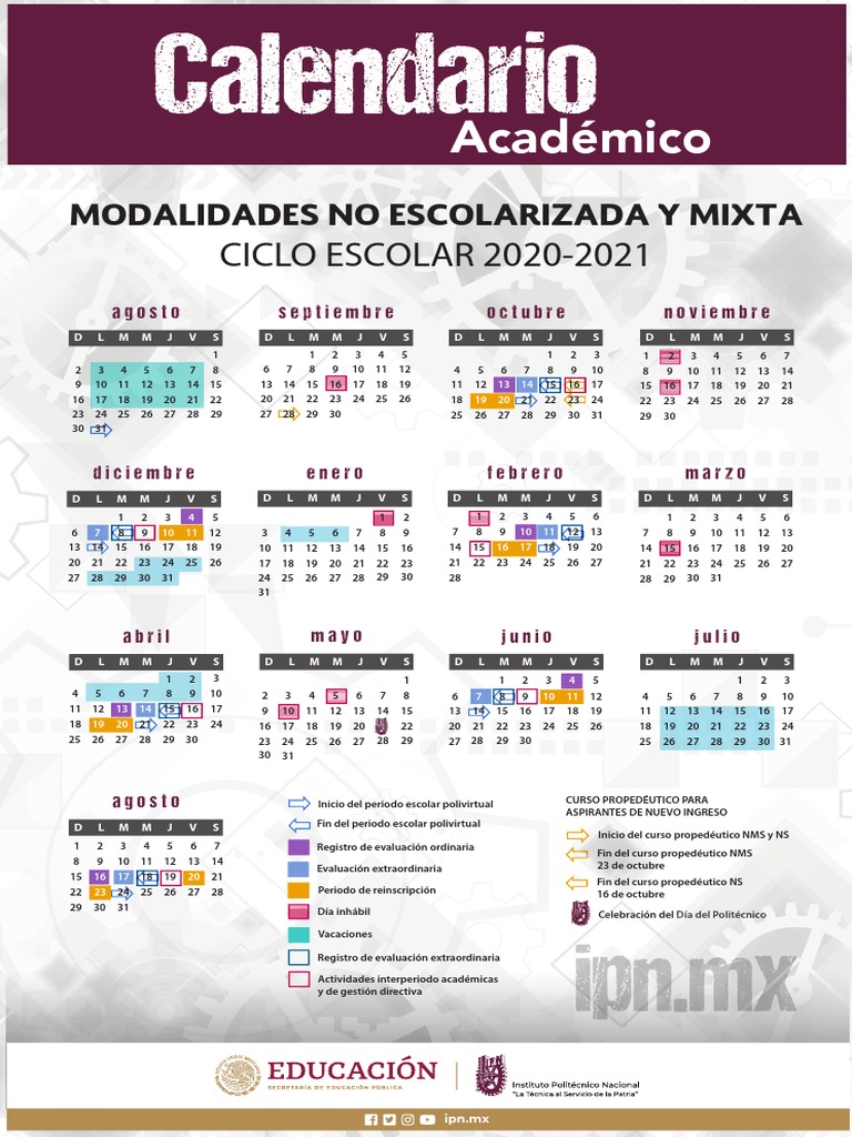Calendario Ipn 2020 2021 2 Pdf Violencia